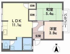 グリーンハイツしあわせの間取り画像