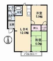 コーポ エクセル Ⅲ棟の間取り画像