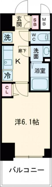 エステムコート神戸グランスタイルの間取り画像