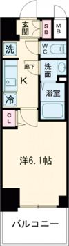エステムコート神戸グランスタイルの間取り画像