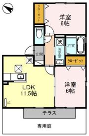 ルピナス・田上 Aの間取り画像