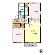 カトルセゾン Bの間取り画像