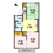 アイランドハイツ桑間 A棟の間取り画像