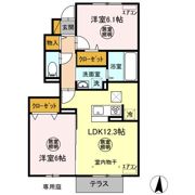 サクシード鹿島谷 Aの間取り画像