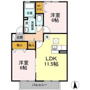 プルミエ・ラムール Bの間取り画像