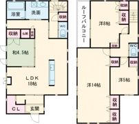 大岩町貸家の間取り画像