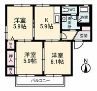ルナール玉島 B棟の間取り画像