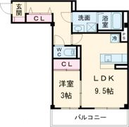 パーシモン中もずの間取り画像