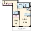 パーシモン中もずの間取り画像