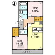 ボナール B棟の間取り画像
