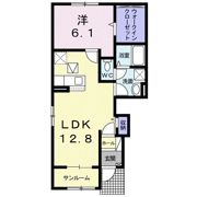 サンフラワー多肥Bの間取り画像