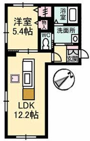 プロムノワール湯田温泉駅前 シャンパーニュの間取り画像