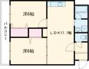 ディアコート大橋の間取り画像