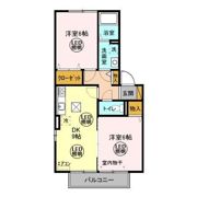 ハピネス A・Bの間取り画像