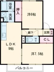 ドミール西平 Aの間取り画像