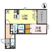 ベルテンポ東向日の間取り画像