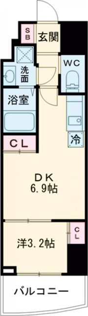 セレニテ難波プリエの間取り画像