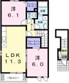 若葉Bの間取り画像