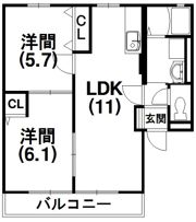 ボヌール高丘の間取り画像
