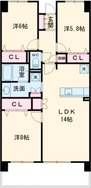 シティライフ花田の間取り画像