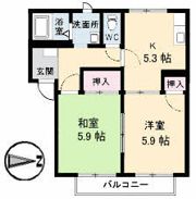 フレグランスA・S D棟の間取り画像