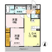 レバータ 北通の間取り画像