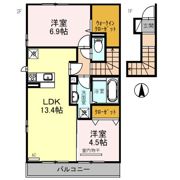 Newdorf(ﾆｭｰﾄﾞﾙﾌ)壱番館の間取り画像