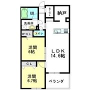 シャンブルクレール名城の間取り画像