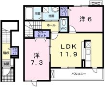 エルカーサ・桜木Aの間取り画像