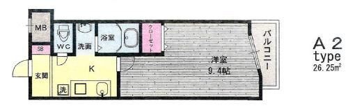 ブリックロード山の手の間取り画像