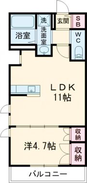 レジデンス竹橋の間取り画像