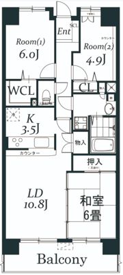 白井ロジュマンの間取り画像