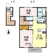 ヴィレッジロイヤル白鳥 Dの間取り画像
