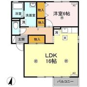 ハイツ田園 Ⅱ A棟の間取り画像