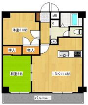 【大町東】カサグランデⅠの間取り画像