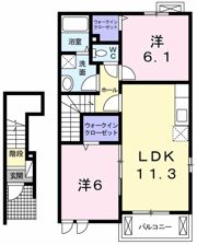 メゾンブローテ Aの間取り画像