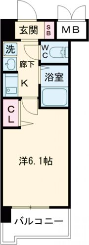 エステムコート神戸ハーバーランド前IIIコスタリティの間取り画像