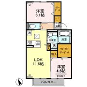 ラ・ヴェスタⅡの間取り画像