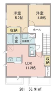 ラルジュ aの間取り画像
