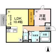 アスター若宮 Aの間取り画像