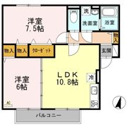 クニーズコート B棟の間取り画像