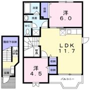 ビュー・グランテ21 Bの間取り画像