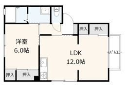 アブニール焼山中央の間取り画像