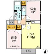 コーポKAIUN ABの間取り画像