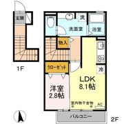 G-room飯柄（ｼﾞｰﾙｰﾑｲｲｶﾞﾗ） A棟の間取り画像