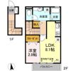 G-room飯柄（ｼﾞｰﾙｰﾑｲｲｶﾞﾗ） A棟の間取り画像