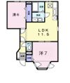 エクセルハイムⅡの間取り画像