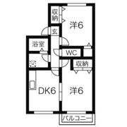 アミティ植田A棟の間取り画像