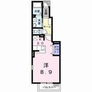 Villa鶴島Bの間取り画像