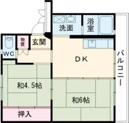 ビレッジハウス名張1号棟の間取り画像